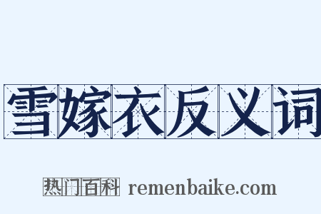 雪嫁衣反义词是什么意思的图片
